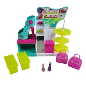 Shopkins Shoe Dazzle Playset Fashion Spree Bags Boxes Kelly Jelly Heely Complete